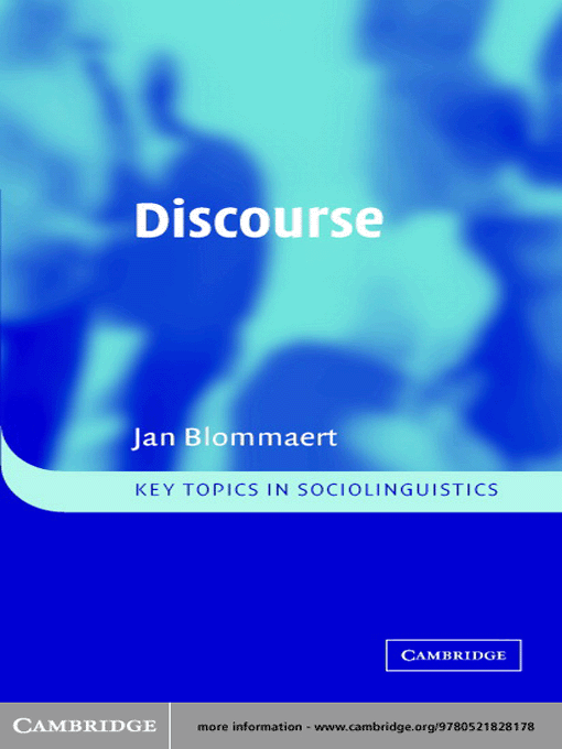 Title details for Discourse by Jan Blommaert - Available